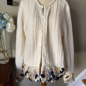 Grace Continental Ivory Knitted Cardigan xs/sm
